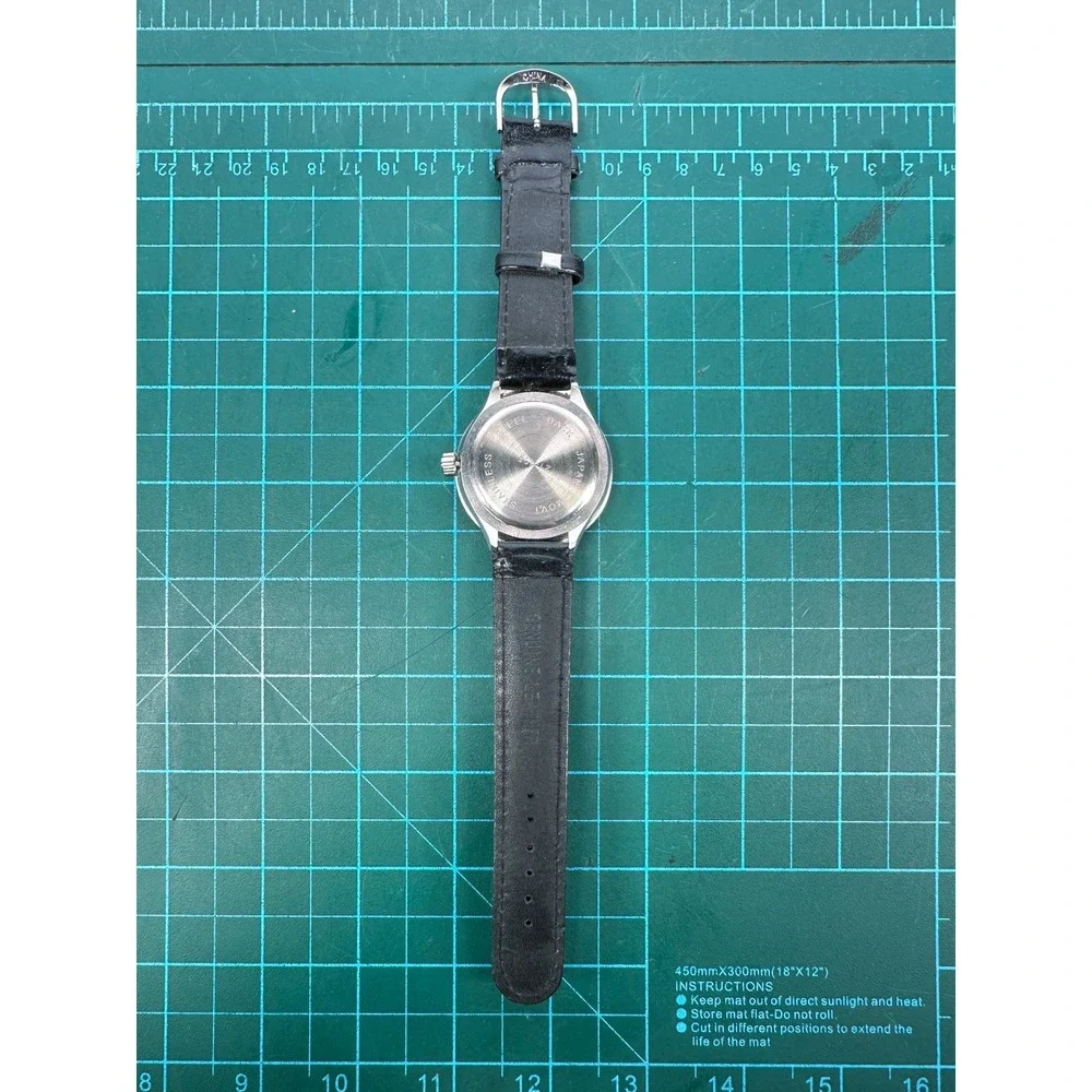Sports Illustrated Quartz Watch Tachymeter Leather Strap 21-493 NEW BATTERY